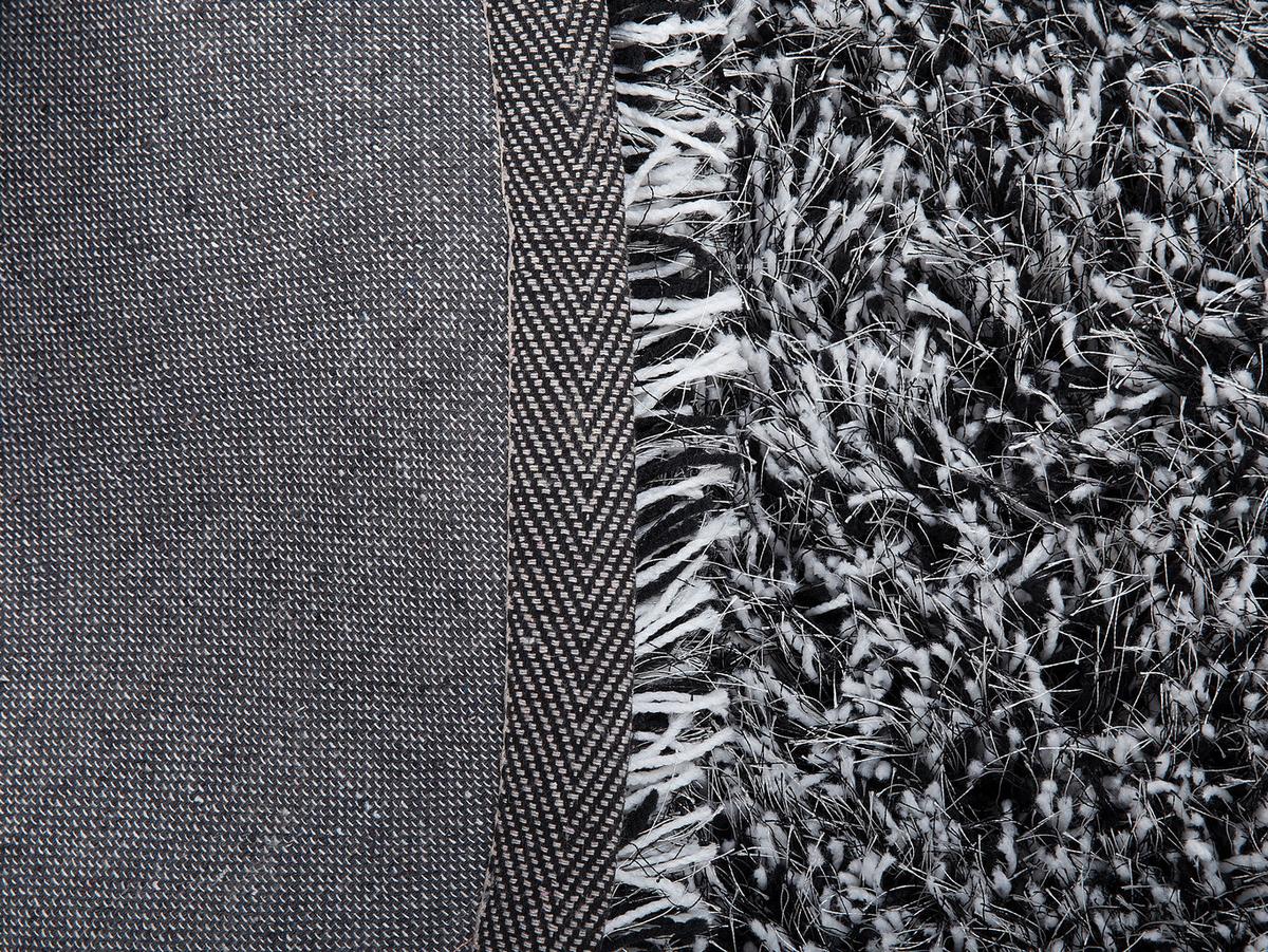 SHAGGY-TEPPICH Cide 140/140 cm - Schwarz, Kunststoff (140/140cm) - Beliani