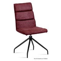 ESSZIMMERSTUHL drehbar (6er-Set) Domini 47x92x60 Schwarz/Marsala - Brombeere/Schwarz, Kunststoff (60/92/47cm) - 58aufmkessel
