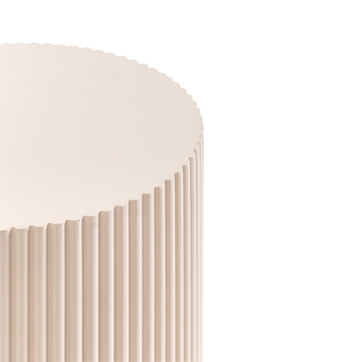 BEISTELLTISCH Weiß Claire - Creme, Holzwerkstoff (27/27/50cm) - Beliani