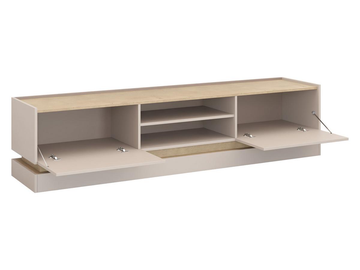 TV-LOWBOARD Zarpant 200 2K - Eichefarben/Schwarz, Holzwerkstoff (200/47/37cm) - MIRJAN24