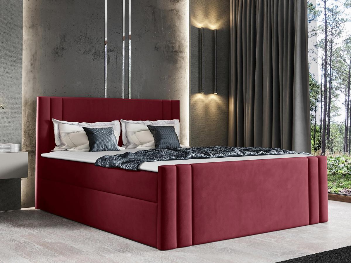 BOXBETT Carmen - H3 - Rot, Holz (160/200cm) - MIRJAN24