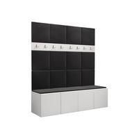 GARDEROBEN-SET Orion V - Anthrazit/Weiß, Holzwerkstoff/Kunststoff (168/186/46cm) - MIRJAN24