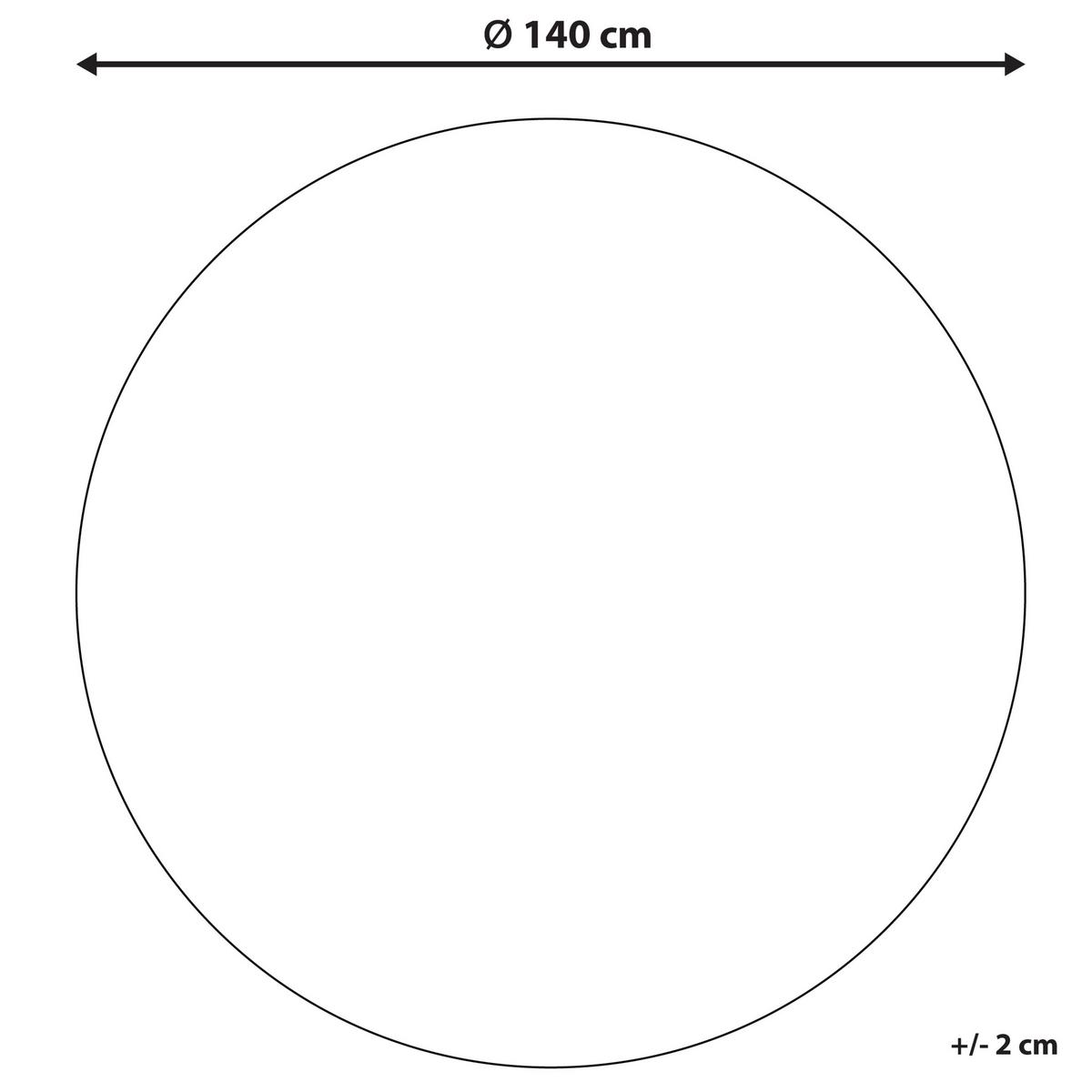 KURZFLOR-TEPPICH Alpkoy 140/140 cm - Braun, Fell (140/140cm) - Beliani