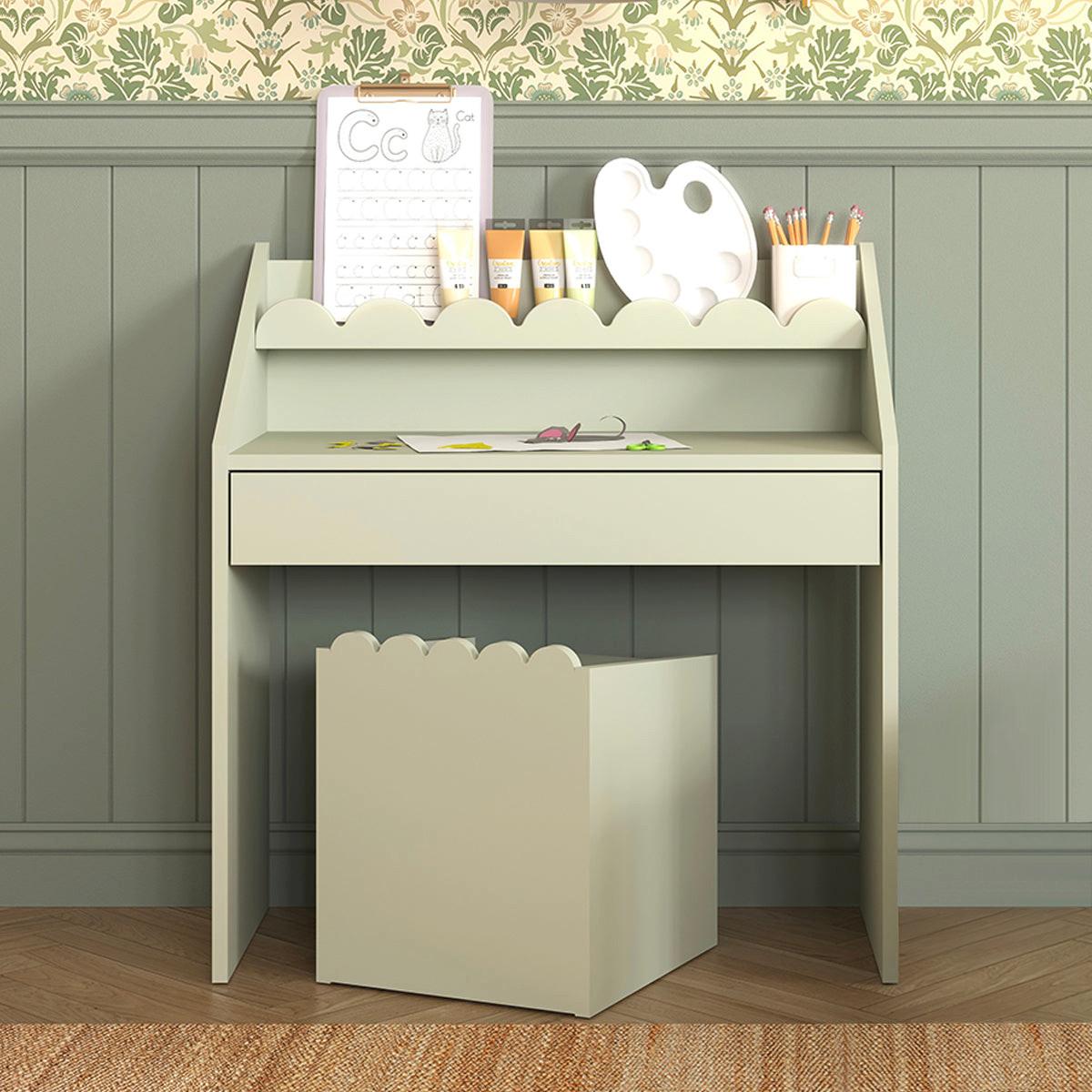 SCHREIBTISCH Book Nook Salbeigrün - Grün, Holzwerkstoff (71/76/33cm) - Petits-meubles