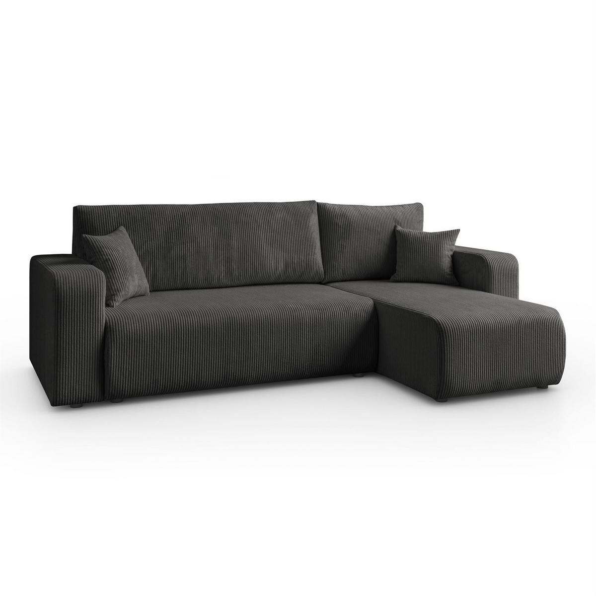 ECKSOFA PRESTIGE L, Poso 34 - Dunkelgrau, Textil (247/143cm) - Lookway