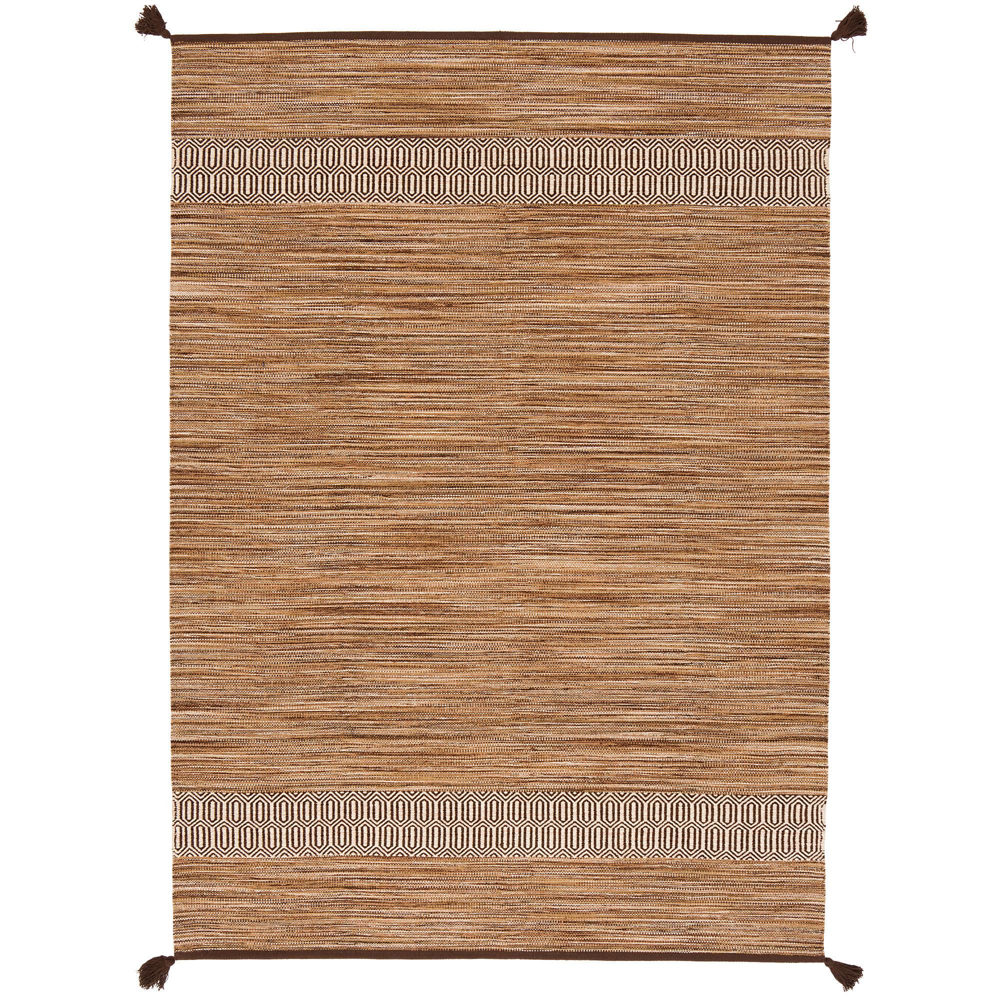NATUR BAUMWOLLE TEPPICH KELIM TOSKANA - Braun, Textil (70/140cm) - Pergamon