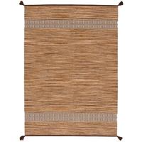 NATUR BAUMWOLLE TEPPICH KELIM TOSKANA - Braun, Textil (90/160cm) - Pergamon