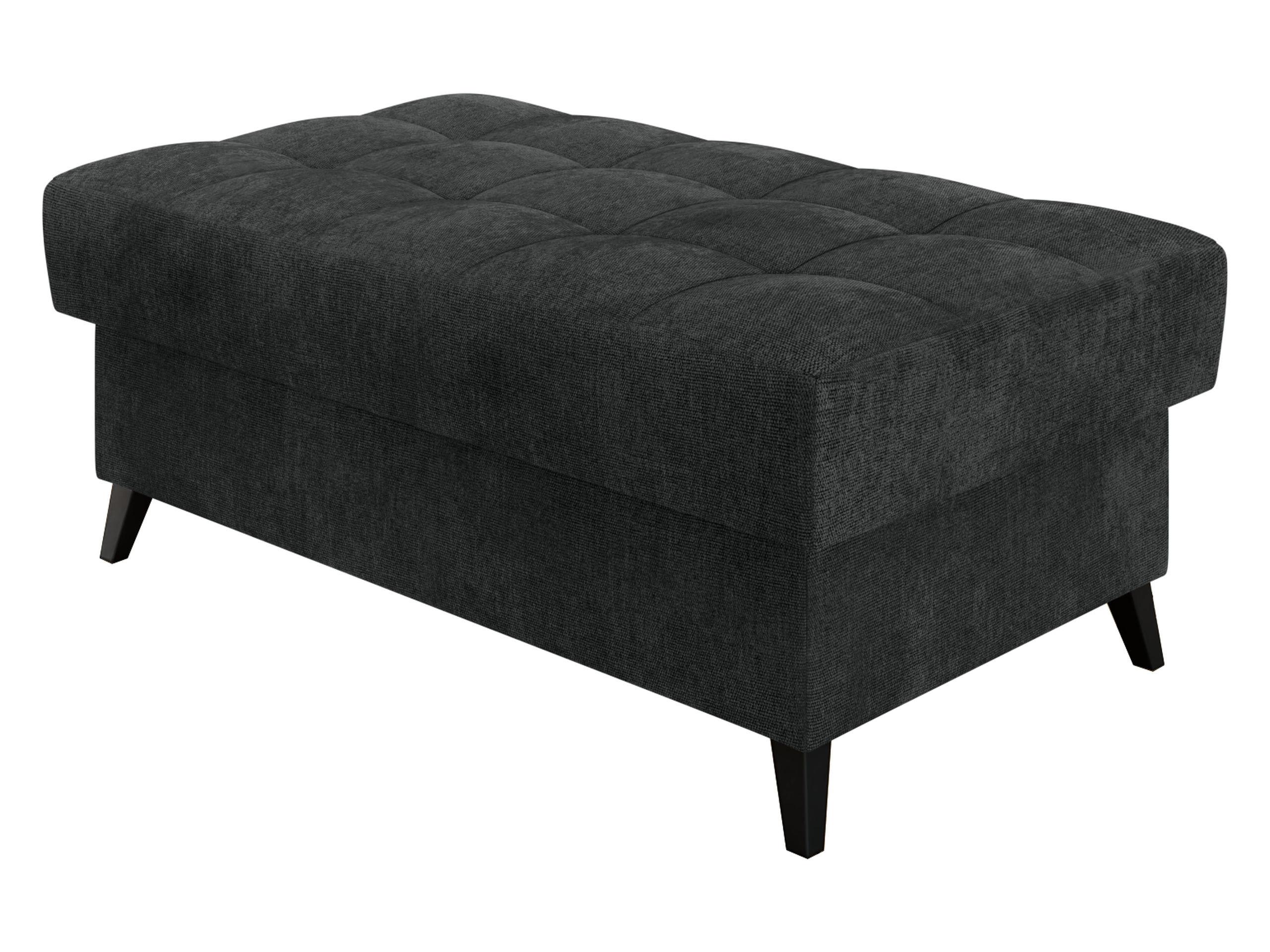 POLSTERHOCKER Nord - Anthrazit/Schwarz, Holz/Textil (106/44/67cm) - MIRJAN24