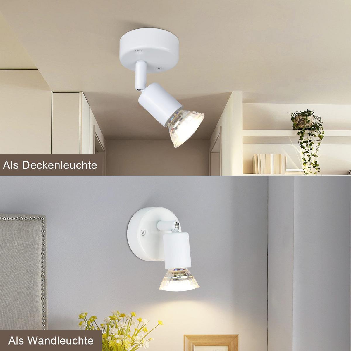 DECKENSTRAHLER Lemon 1-flammig 14/10/7cm - Weiß, Metall (14/10/7cm) - Nettlife