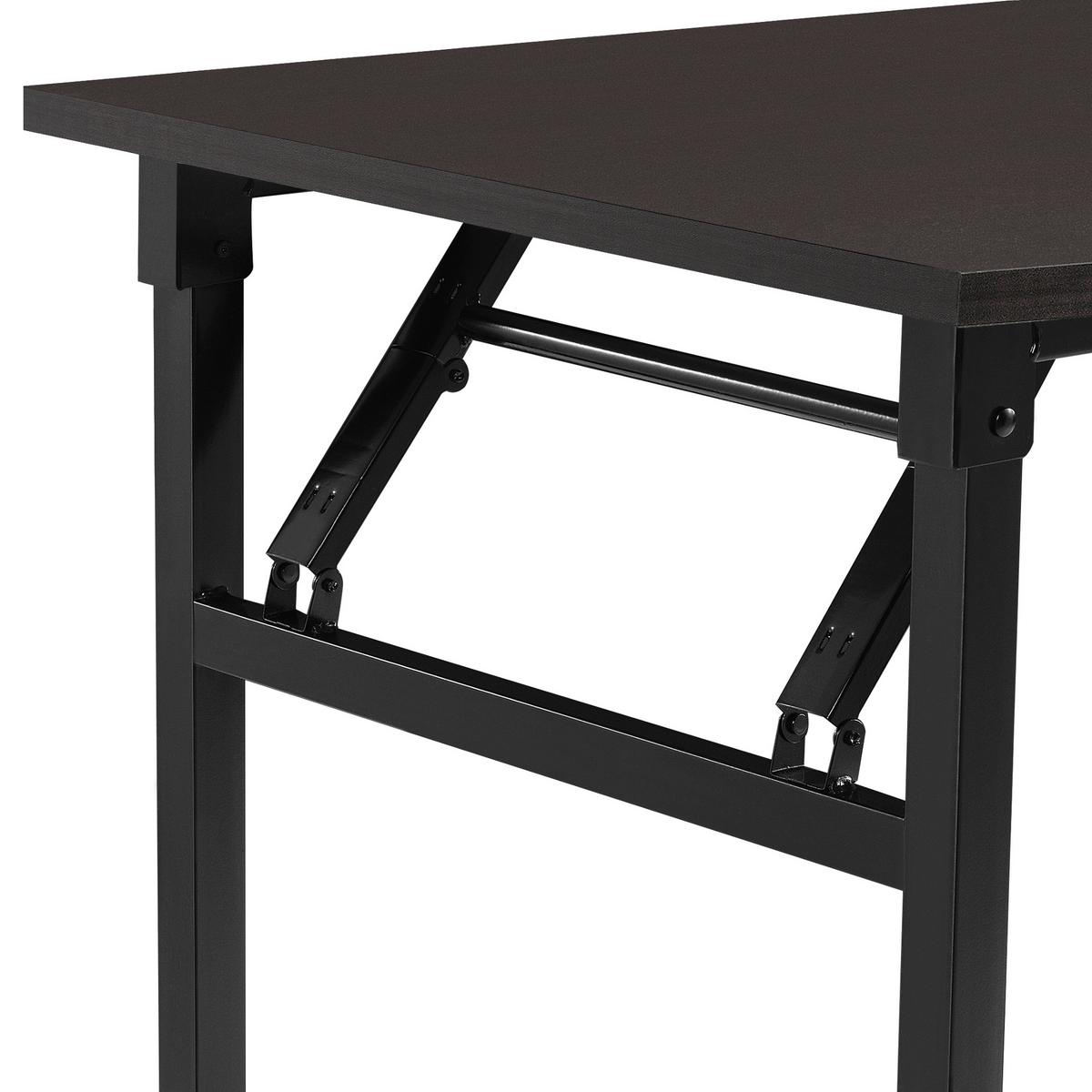 KLAPPTISCH - Dunkelbraun/Schwarz, Holzwerkstoff/Metall (60/120/76.4cm) - [neu.haus]