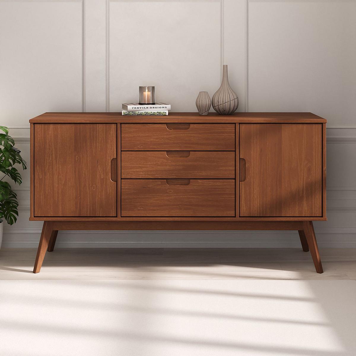 SIDEBOARD TIVOLI dunkelbraun - Dunkelbraun, Holz (145/75/45cm) - IDIMEX
