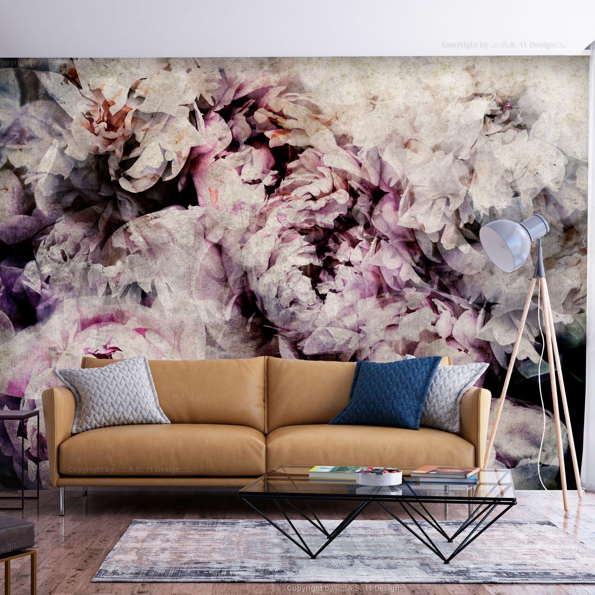 SELBSTKLEBENDE FOTOTAPETE Grau 98/70 cm - Lila/Grau, Kunststoff/Textil (98/1cm) - KUNSTLOFT