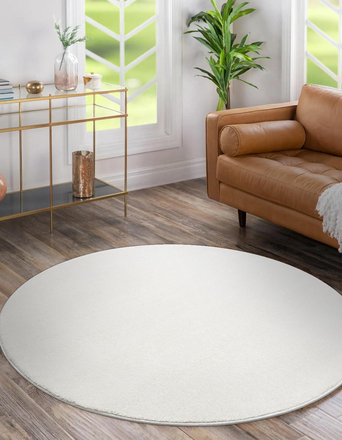 TEPPICH Softy 120 cm - Creme, Textil (120/120cm) - rugsX
