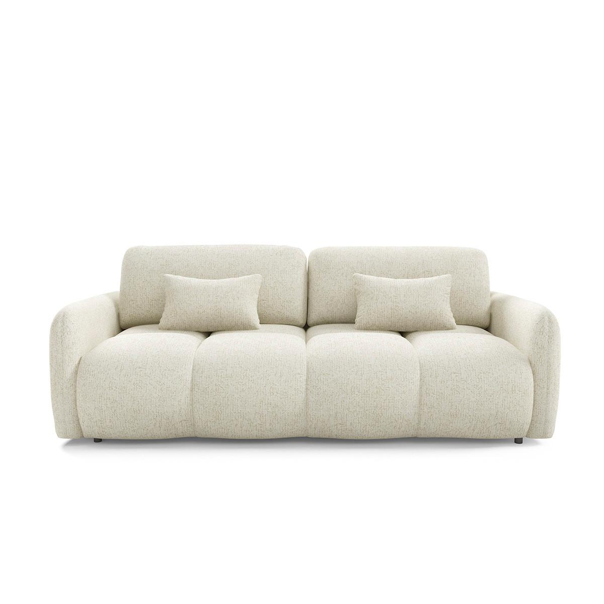 SOFA 3 Sitzplätze Cremefarben - Weiß, Holz (236/95/121cm) - Petits-meubles