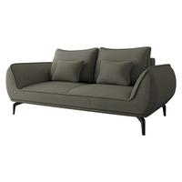 SOFA Cavo 2 - Dunkelgrau/Schwarz, Holz/Textil (208/86/118cm) - MIRJAN24