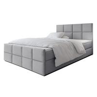 BOXBETT ALEYNA 160x200 cm mit Bettkasten und Matratze - Grau + TOPPER - Schwarz/Grau, Holz/Holzwerkstoff (160/200cm) - AX Living