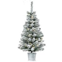 KÜNSTLICHER Weihnachtsbaum mit LED-Leuchten, 90 cm Christbaum mit 116 Spitzen - Grün, Kunststoff (90cm) - HOMCOM