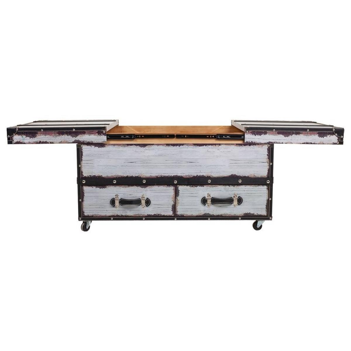WEINREGAL aus Holz, weiß, 100x60x55cm - Weiß, Holz (100/55/60cm) - Wanderlust