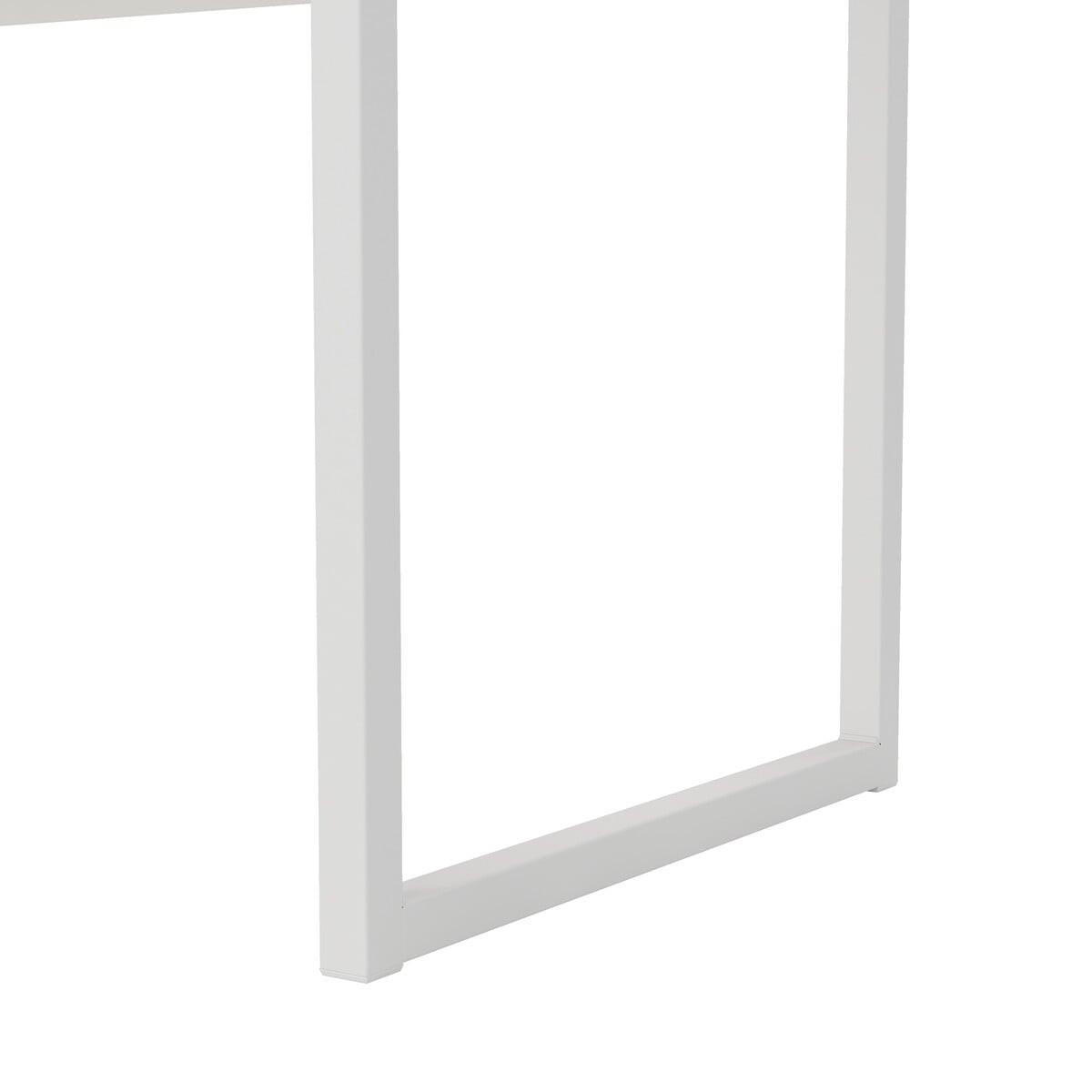 SCHREIBTISCH mit 1 Schublade und Metallgestell function 130/48,4/76,8 cm - Weiß, Holzwerkstoff (130/48.4/76.8cm) - Calicosy