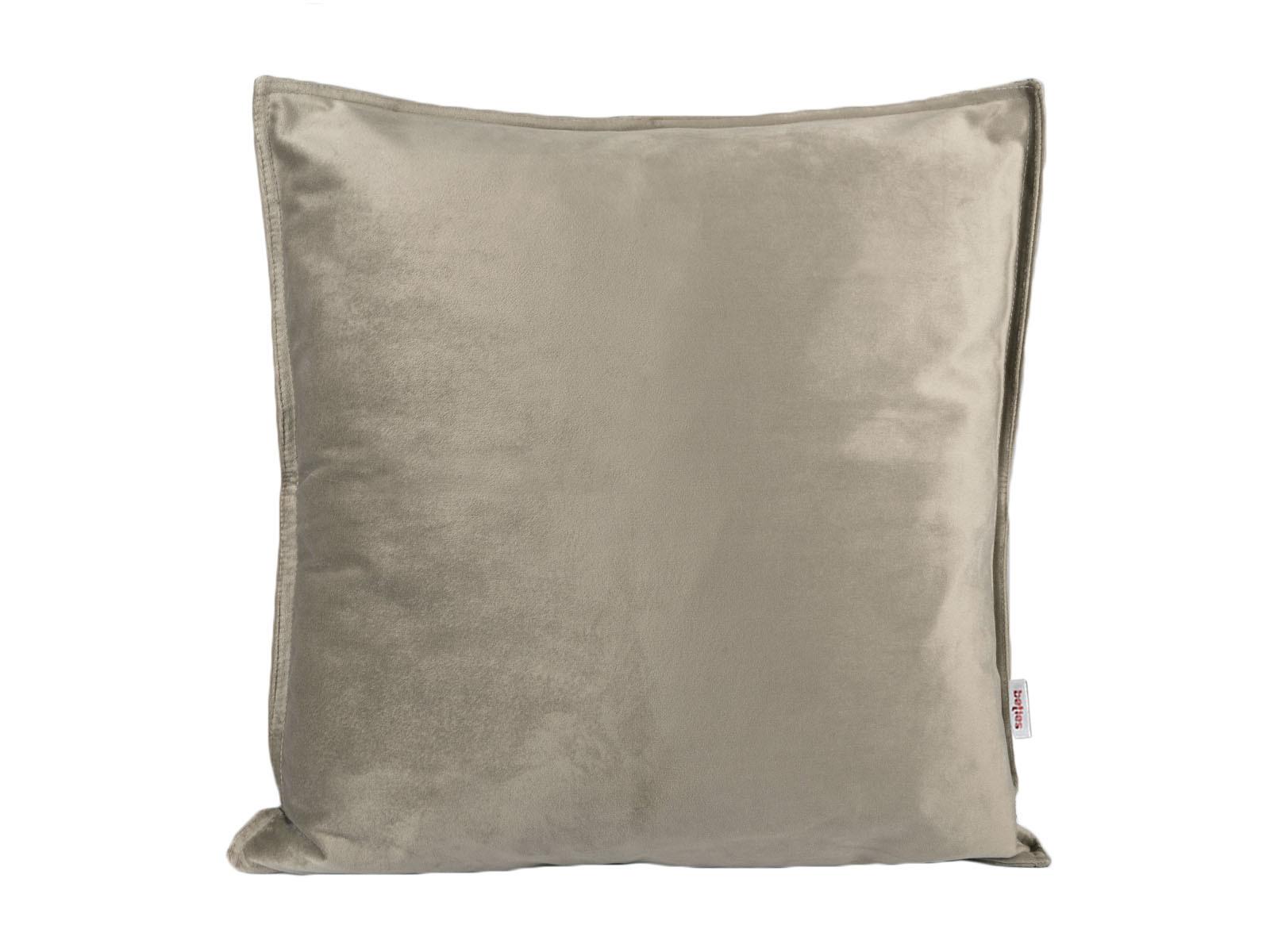KISSENHÜLLE Samt&Sonders taupe 45/45 cm - Taupe, Textil (45/45cm) - beties Heimtextil