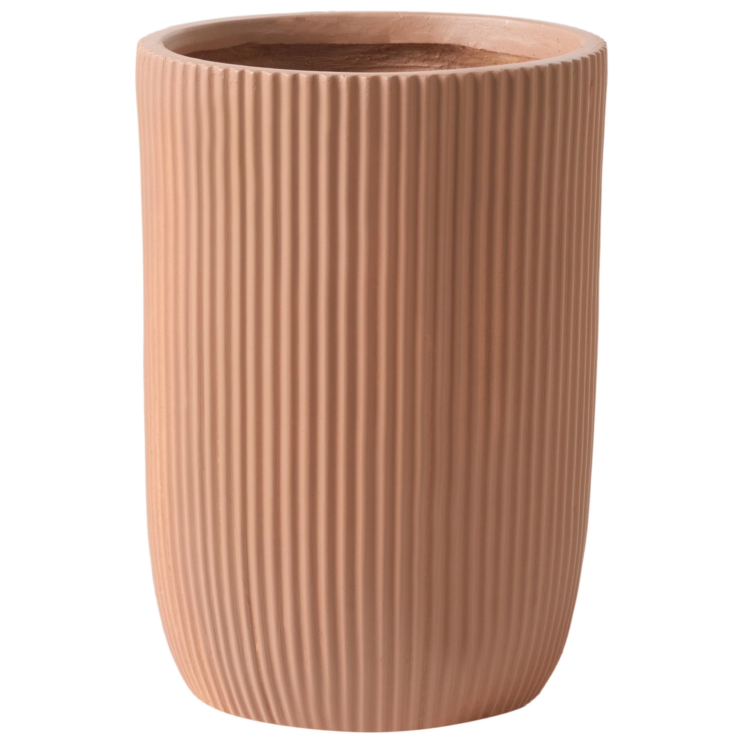 BLUMENKÜBEL Braun Eantio - Braun, Keramik (56cm) - Beliani
