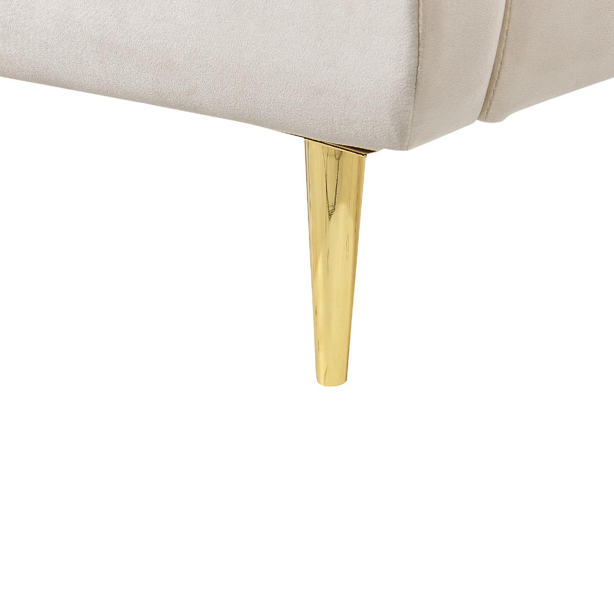 POLSTERBETT 140/200cm Beige Forbach - Beige, Textil (140/200cm) - Beliani