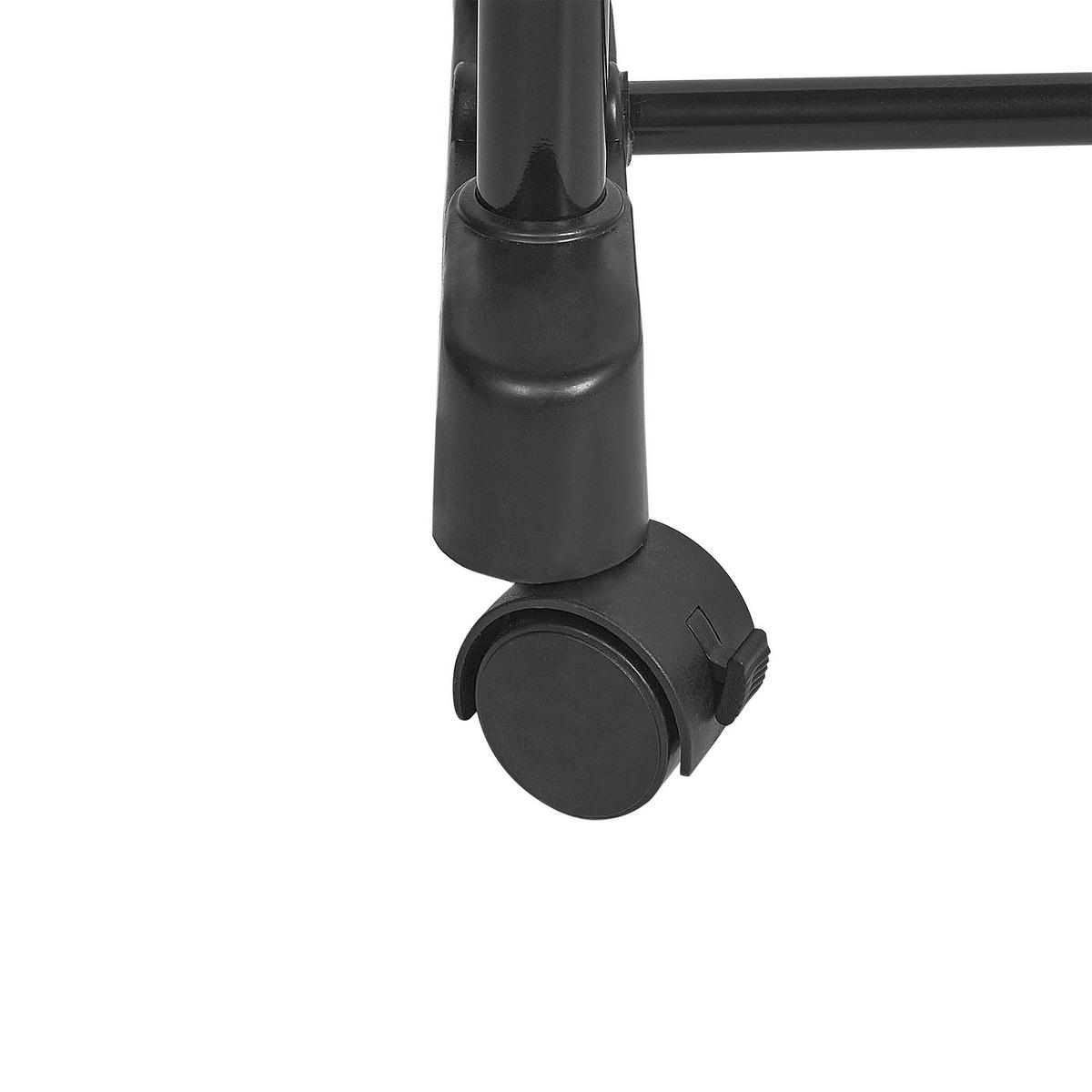 KLEIDERSTÄNDER Metall schwarz/silber 160 cm Gilmer - Silberfarben/Schwarz, Metall (75/160/42cm) - Beliani