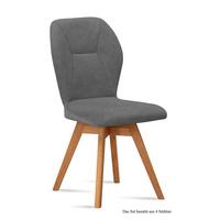 ESSZIMMERSTUHL drehbar (4er-Set) Draga 51x92x60 Eiche geölt/Grau - Eichefarben/Grau, Kunststoff (60/92/51cm) - 58aufmkessel