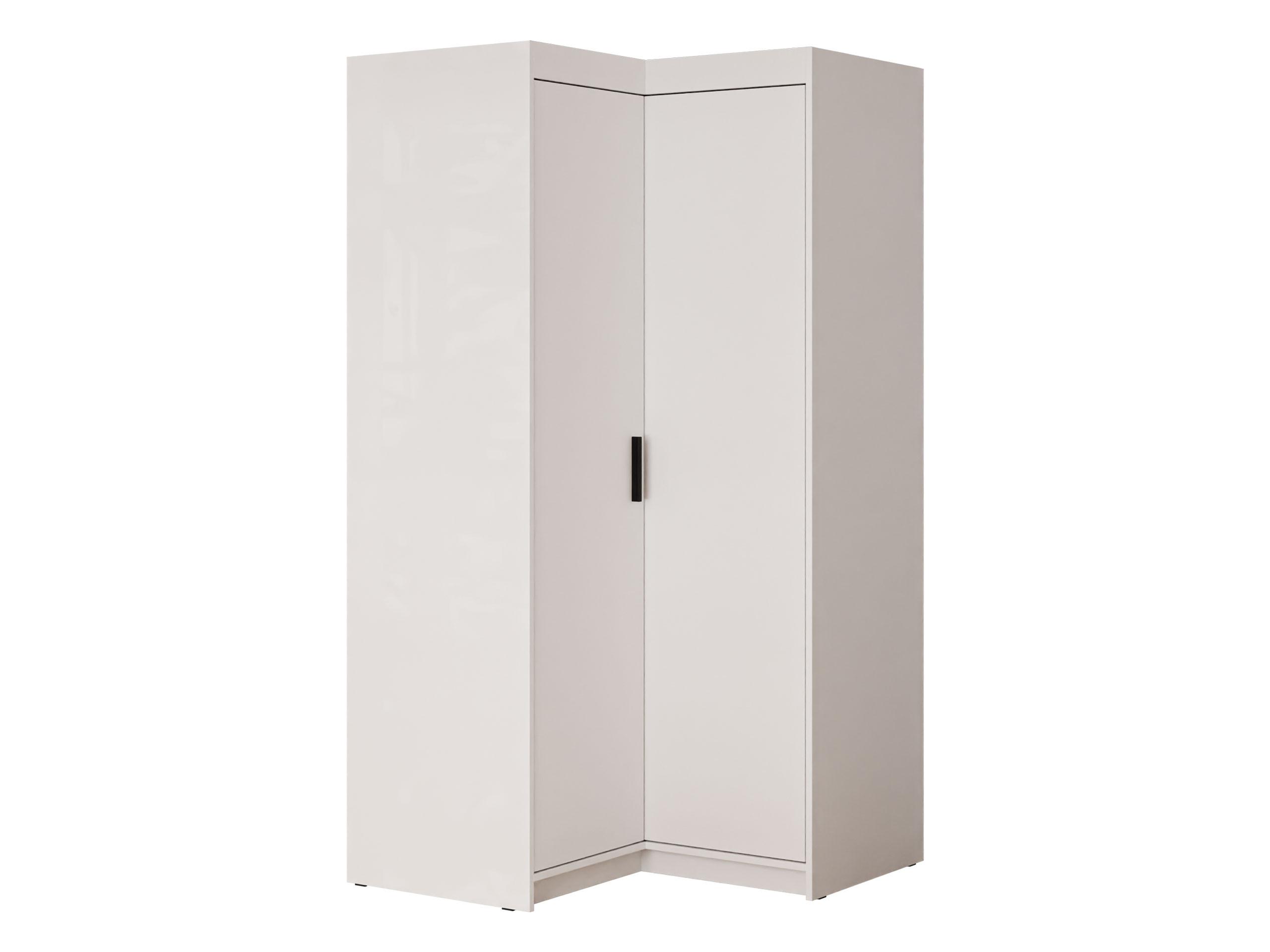 ECKKLEIDERSCHRANK Elena 2D - Schwarz/Weiß, Holzwerkstoff/Kunststoff (98/191/98cm) - MIRJAN24