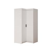 ECKKLEIDERSCHRANK Elena 2D - Schwarz/Weiß, Holzwerkstoff/Kunststoff (98/191/98cm) - MIRJAN24