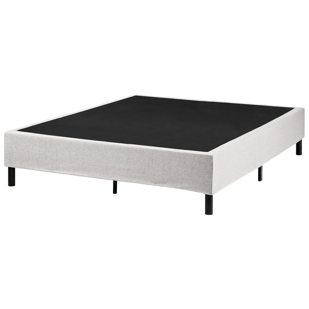 BOXSPRINGBETT ohne Kopfteil 140/200 cm Stoff Hellgrau Countess - Hellgrau, Textil (140/200cm) - Beliani