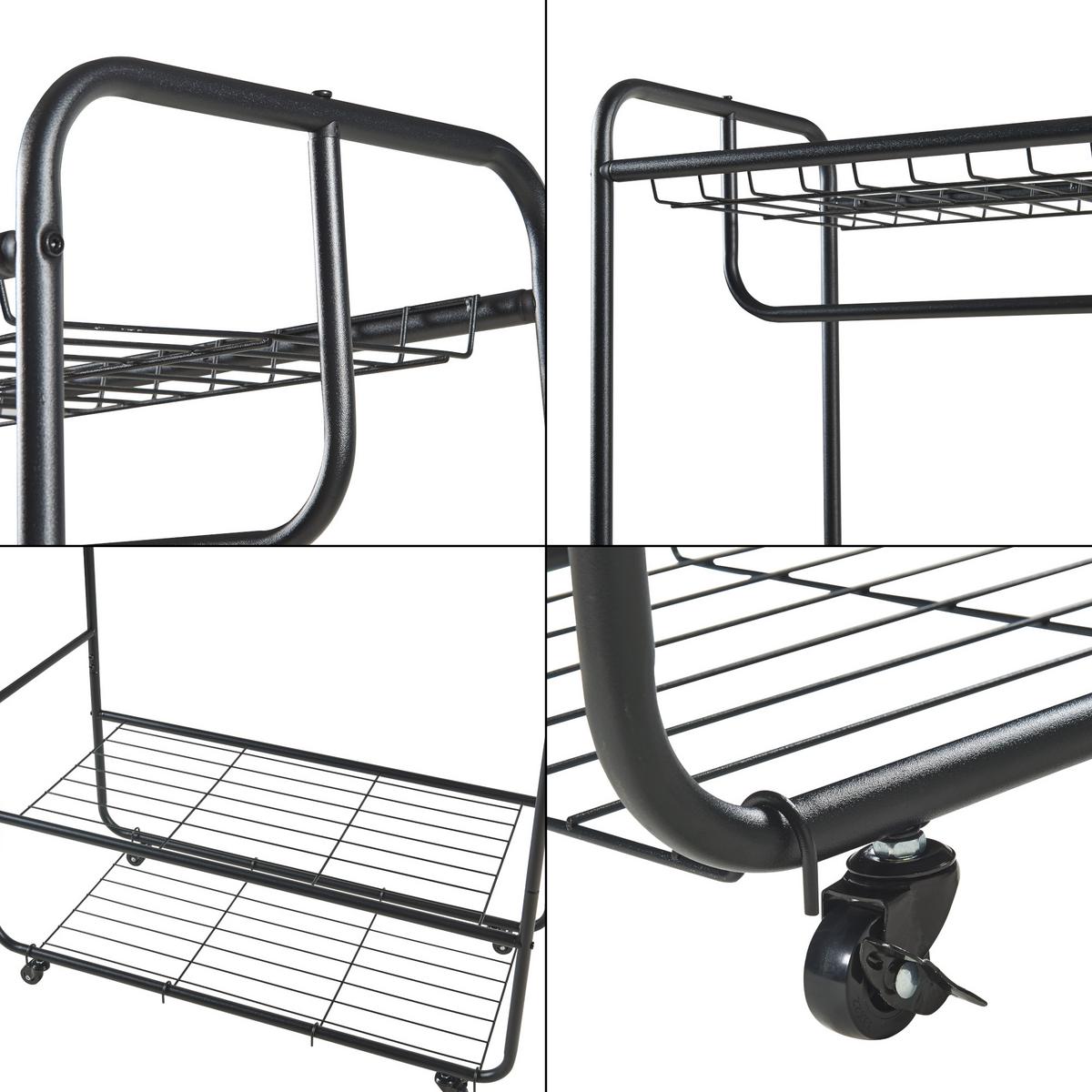 ROLLGARDEROBE Vestvågøy - Schwarz, Metall (90/176/40cm) - [en.casa]