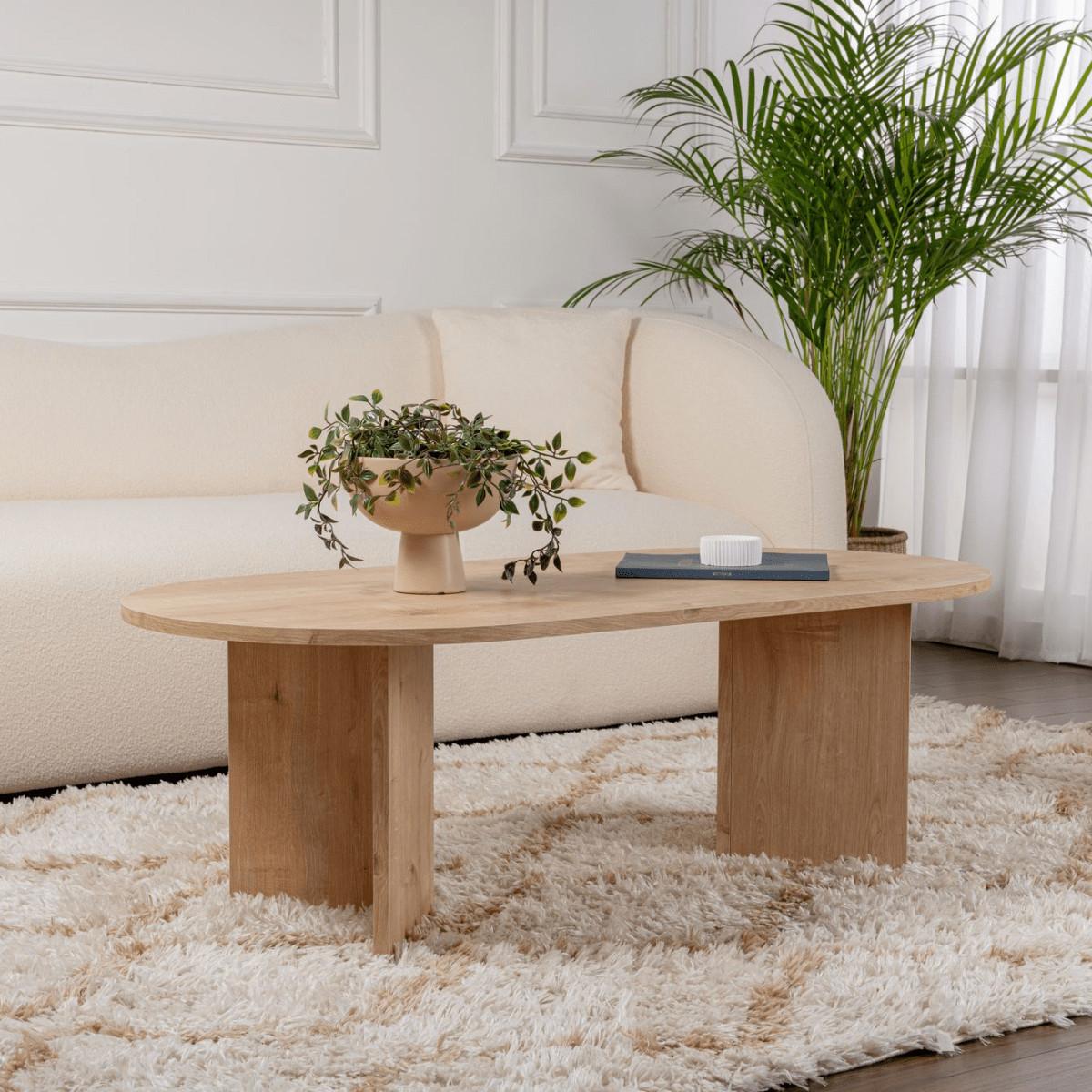 COUCHTISCH - iris 119/60/39,8 cm - Eichefarben, Holzwerkstoff (65/60/39.8cm) - Calicosy