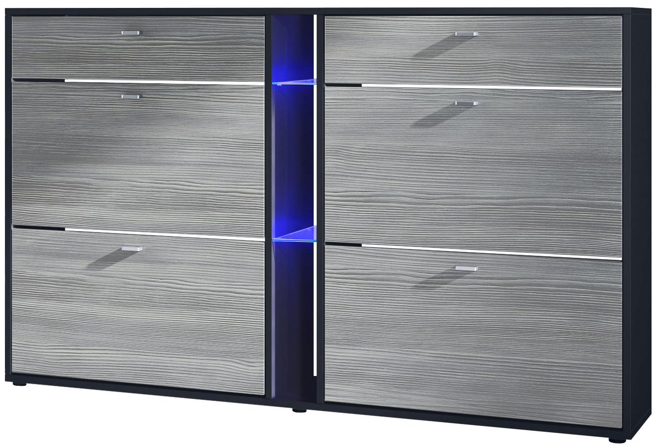 SCHUHSCHRANK Today Fronten in Avola-Anthrazit - Anthrazit, Holzwerkstoff (155.5/95/28cm) - Vladon