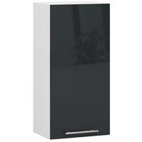 HÄNGESCHRANK Weiß, Graphit Glanz 72/40/30 - Graphitfarben/Weiß, Holzwerkstoff (40/72/30cm) - RAUMHIRSCH FURNITURE