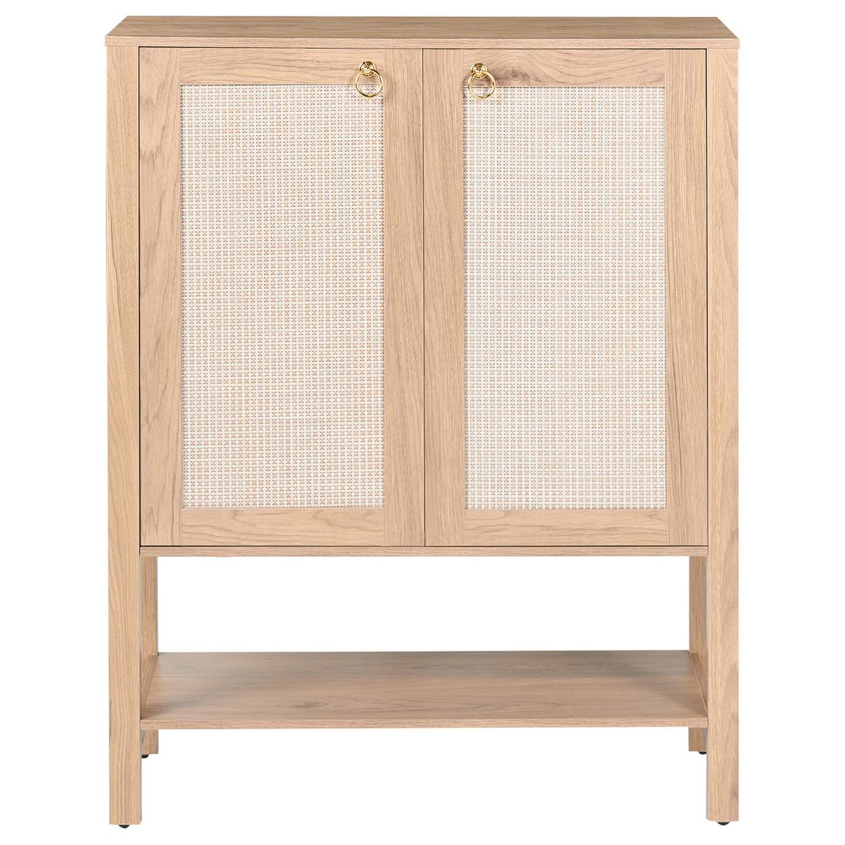 SCHUHSCHRANK Hellbraun Beaulac - Hellbraun/Braun, Holzwerkstoff (80/101/36cm) - Beliani