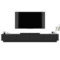 TV-LOWBOARD 2er-Set Aurora Schwarz matt 280 cm mit Sockel - Schwarz, Holzwerkstoff (280/37/35cm) - Meble Lindner