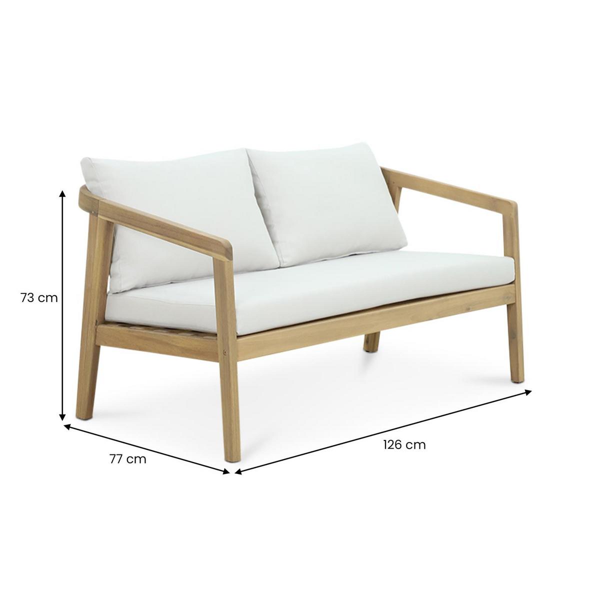 GARTENLOUNGE YAPA 4er Set beige, natur - Beige, Textil - IDIMEX