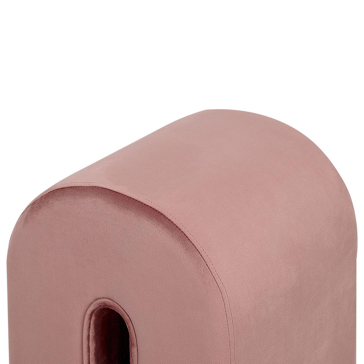 POUF Modoc 42/35/42 cm - Pink, Textil (35/42/42cm) - Beliani
