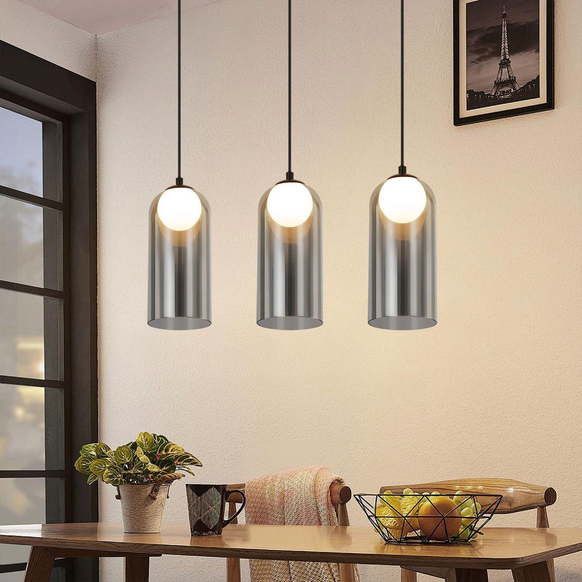 PENDELLEUCHTE Margolis 8/8/145.5 cm - Schwarz, Metall (8/8/145.5cm) - Nettlife