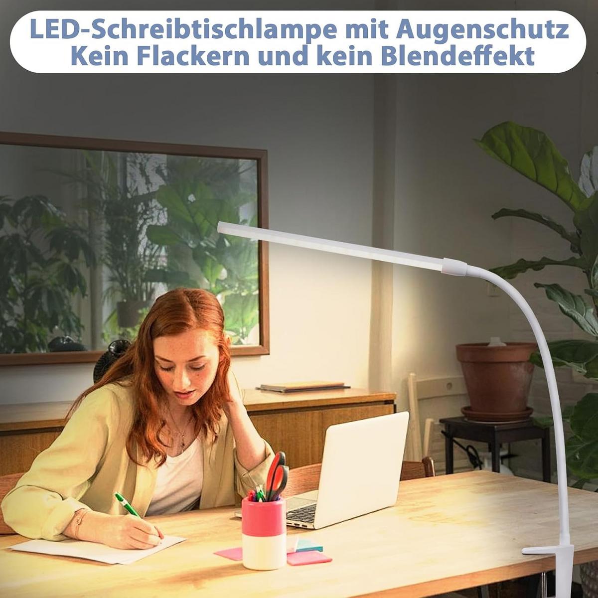 TISCHLAMPE Zwielanis 6.5/80.8/6.5 cm - Weiß, Metall (6.5/6.5/80.8cm) - ZMH