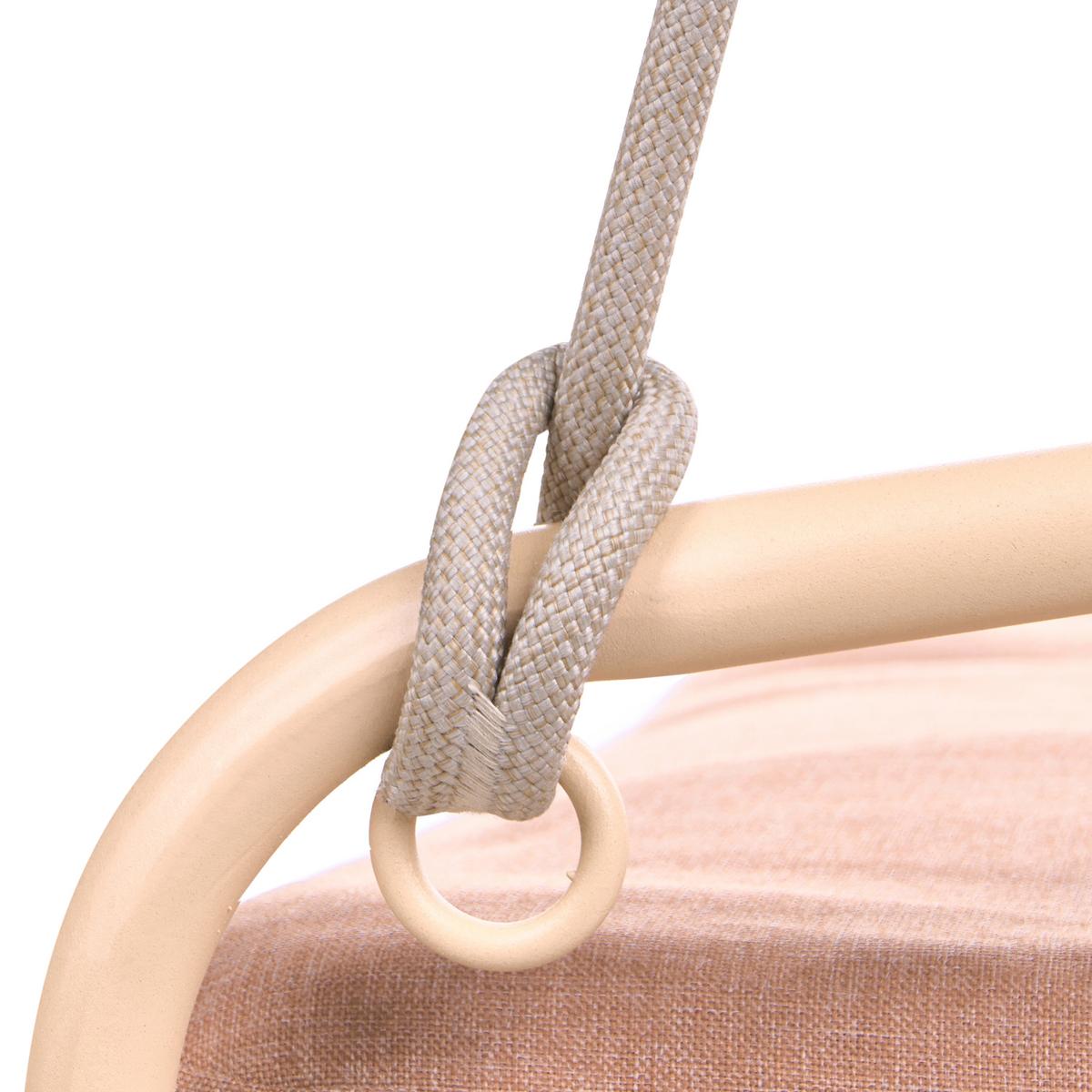 HOLLYWOODSCHAUKEL Metall Braun Norcia - Beige/Braun, Metall (172/156/119cm) - Beliani
