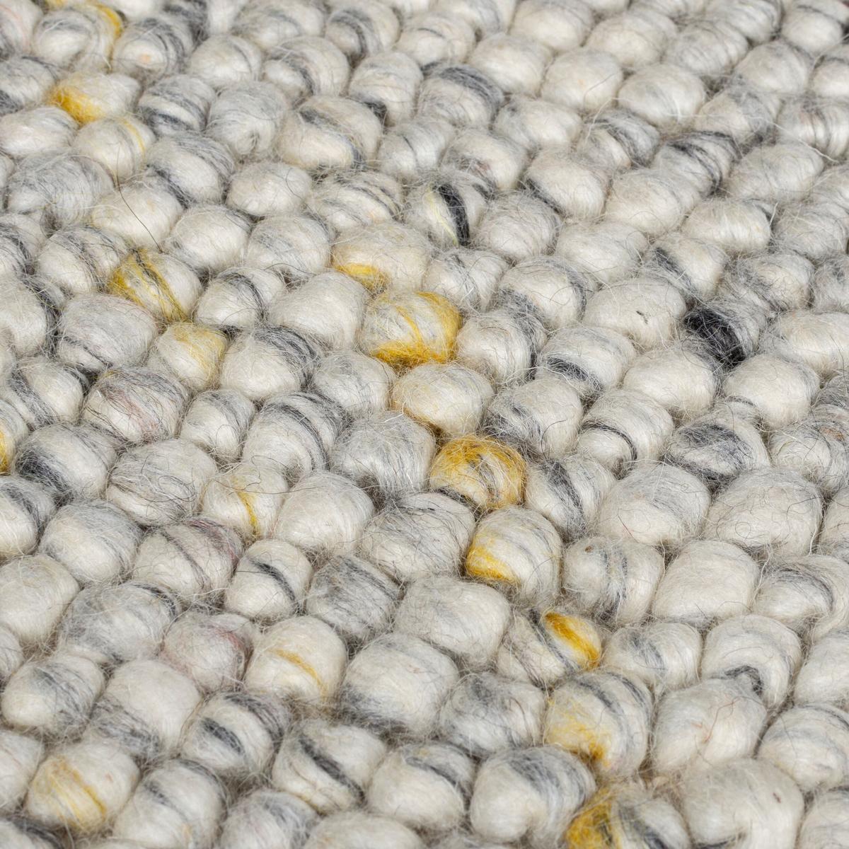 TEPPICH aus Wolle handgewebt MEDWAY in Weiß, einfarbig, 80 x 150 cm - Weiß, Textil (150/80cm) - KADIMA DESIGN