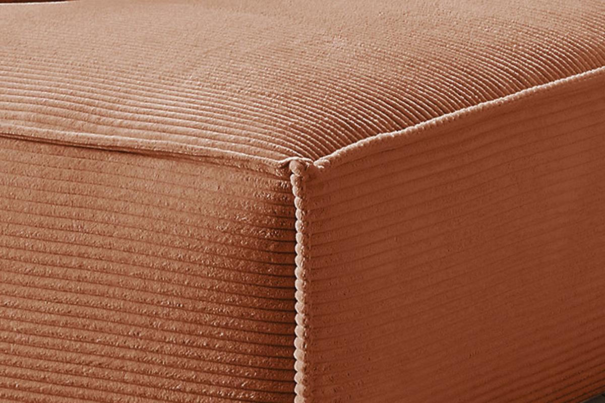 ECKSOFA SAMU Braun Cord - Schwarz/Braun, Textil (254/224cm) - KAWOLA