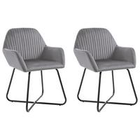STUHL-SET 2Stk. Weydenbach 61/84/61 cm - Grau, Metall (61/84/61cm) - ZMH