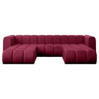 WOHNLANDSCHAFT modulares Sofa Joren-U1 - 319x177x70 cm Bordeauxrot - Bordeaux, Holzwerkstoff/Textil (319/70/177cm) - ALTDECOR