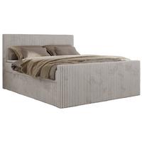 BOXSPRINGBETT TILIANO DUO 140/200 - Hellgrau Cord - H4 - Hellgrau, Textil (140/200cm) - MKS