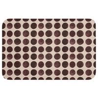 BADEMATTE Polka dots - Muster - Braun 60x40 cm - Bordeaux, Textil (60/40cm) - OnlyWow
