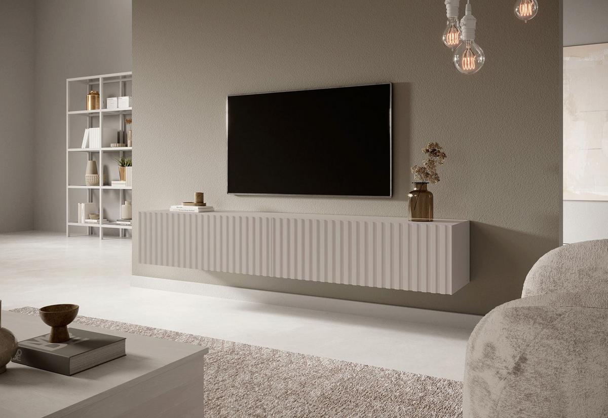 TV-HÄNGEBOARD Telire Greige 138,6 cm - Taupe, Holzwerkstoff (138.6/30/31.6cm) - Selsey