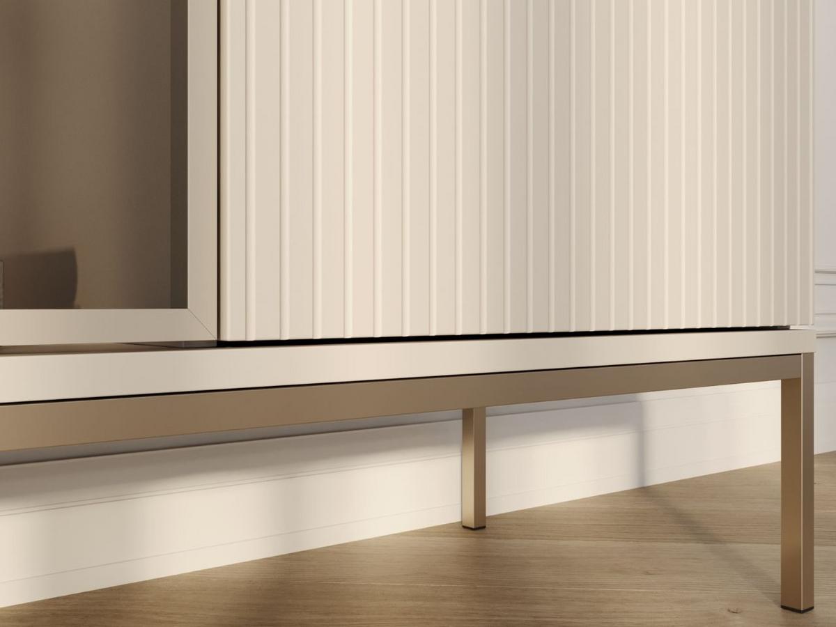 KOMMODE Kaschmir 104/83/39 cm Deo - Kaschmir/Champagner, Glas/Naturmaterialien (104/85/39cm) - Graingold